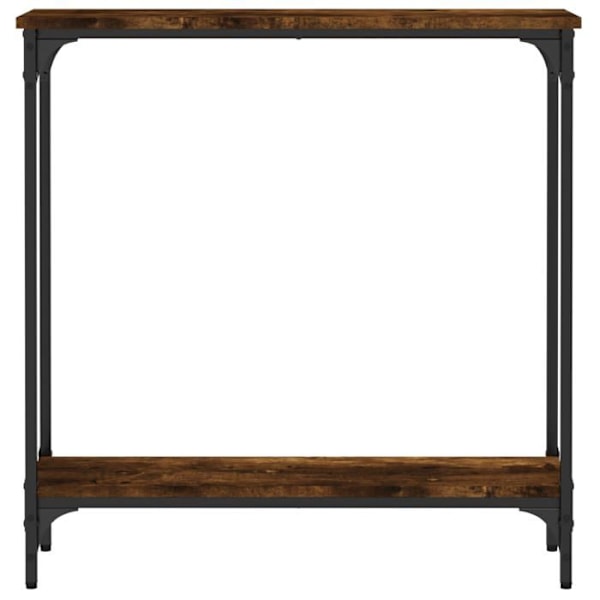 Toimiva ja tyylikäs konsolipöytä 75 x 22,5 x 75 cm ruskeaa erikoispuuta ja metallia DEC031804 kastanj