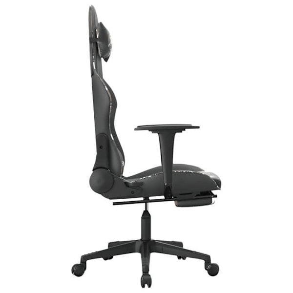 Kontorsstol gaming med hjul och fotstöd design i kamouflage PVC DEC025759 Flerfärgad