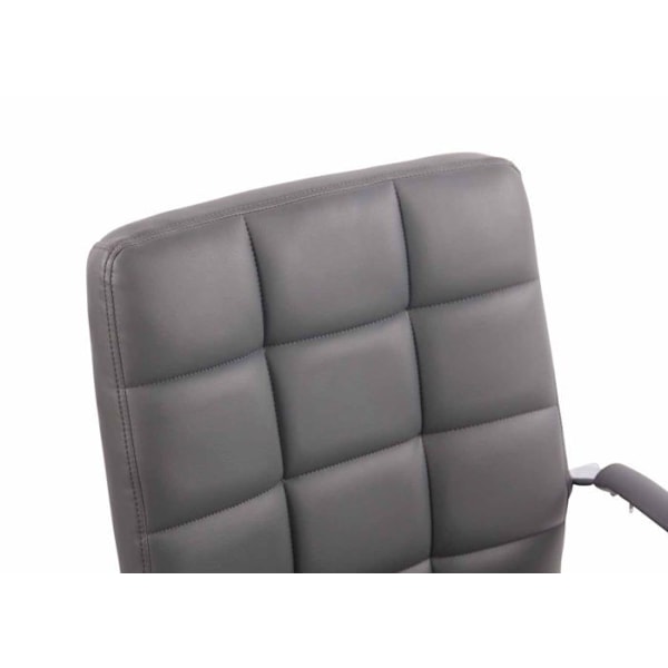Käännettävä työtuoli, jossa on pyörät, korkeussäädettävä, pyörivä, PVC-sivuille harmaa 10_0002462 Grå