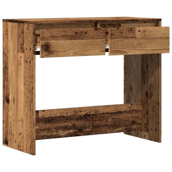 Moderne konsolbord til entre med skuffer 89 x 41 x 76,5 cm, mørkebrunt ingeniørtræ, DEC032279 kastanj