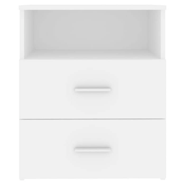Natbord, lille opbevaringsmøbel med skuffer 50 x 32 x 60 cm hvidt ingeniørtræ DEC033414 Vit