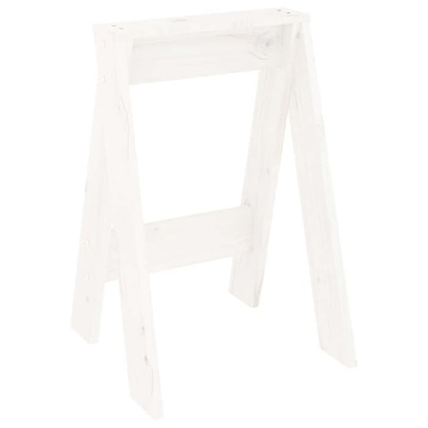 Taburett sittplats köksstol design enkel 40 x 40 x 60 cm vit furu DEC026404 Vit