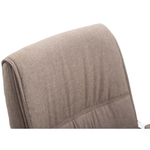 Sæt af 2 kontorstole med XXL-armstøtter i taupe stof og krom metalramme 10_0003125 Metall