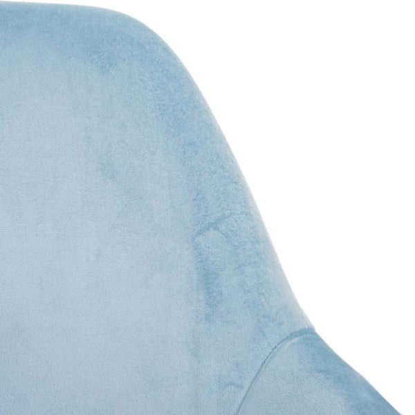 Sæt med 2 retro-design spisebordsstole i mintgrønt velour med gyldne ben