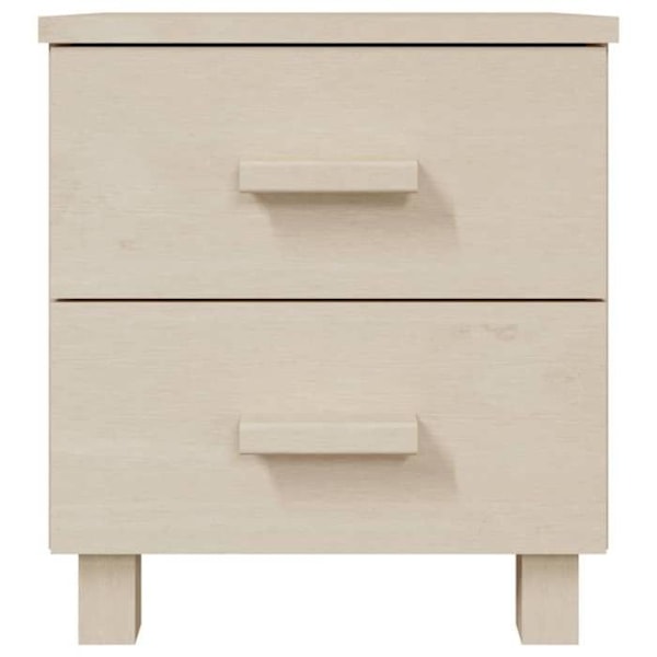 Sæt med 2 natborde med to skuffer 40 x 35 x 44,5 cm massiv fyrretræ og MDF DEC036010 kastanj