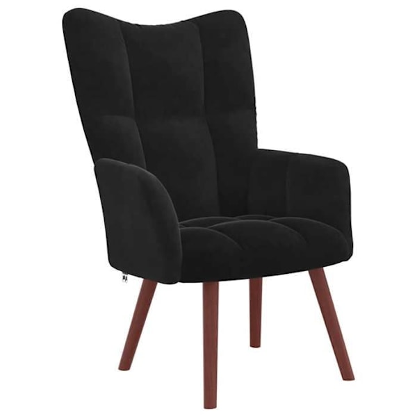 Moderni design-huopatuoli sohva, jossa on musta samettijalkatuki DEC026541 Svart