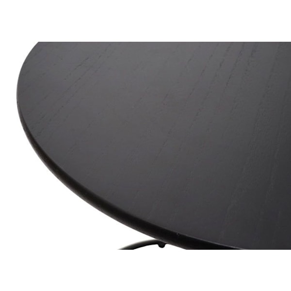 Sæt bord taburet sidebord fodskammel MDF PVC brun og sort metal 04_0007477 kastanj