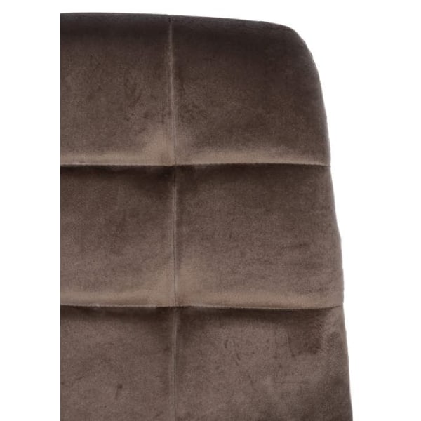 Sæt med 4 moderne og komfortable spisebordsstole i brun velour og sort metal 10_0001788 kastanj