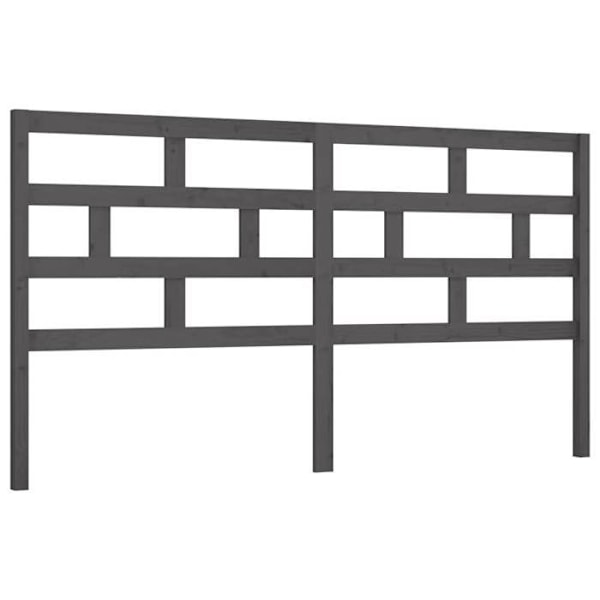 Hovedgave til seng, tilbehør til soveværelse, møbel 186 x 4 x 100 grå fyrretræ