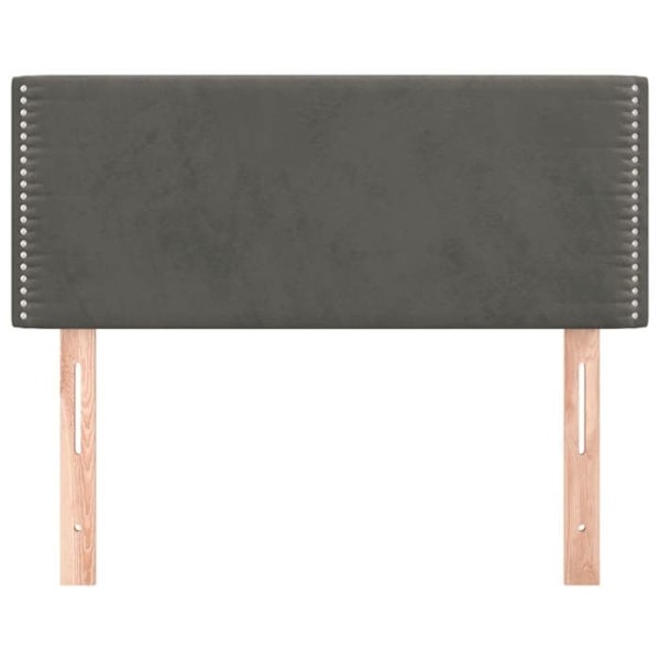 Hovedgærdet til sengen, tilbehør til soveværelset, møbel 100 x 5 x 78/88 cm, mørkegrå velour TDL0203190 Grå