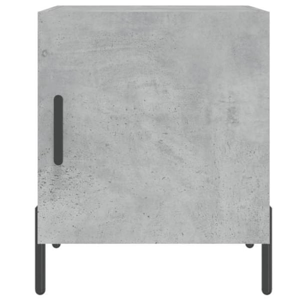 Sæt med 2 natborde med skuffe med låge 40 x 40 x 50 cm i grå ingeniørtræ DEC035390 kastanj