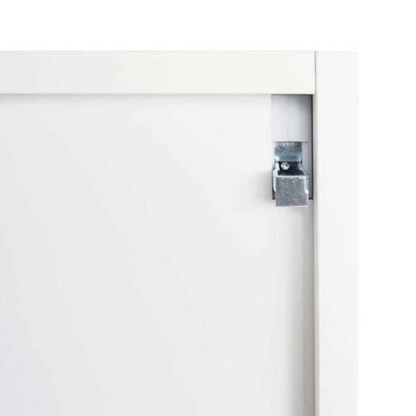 Spejlskab vægmonteret badeværelse 6 hylder blank 70 x 80 x 16 cm hvid 04_0005769 Vit
