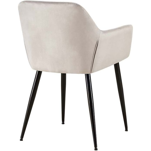 Sæt med 2 retro design spiseborde med dekorative syninger i firkanter, sæde i lysegrå velour 10_0001536 Grå