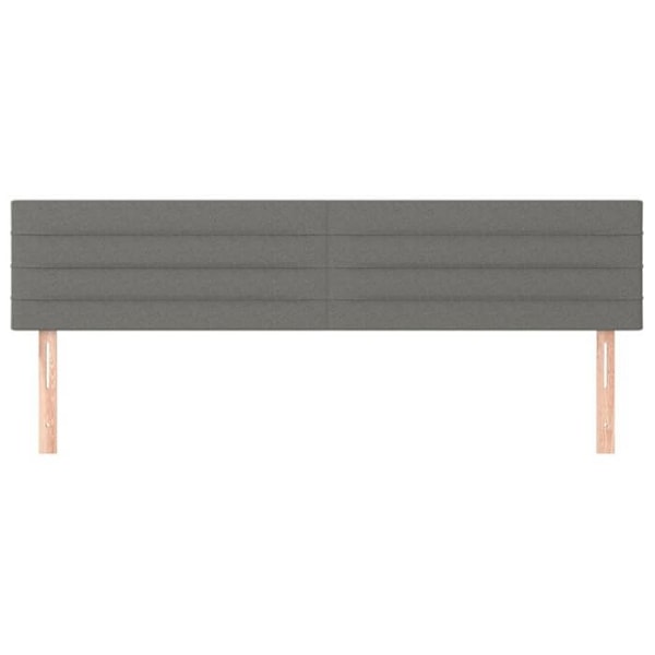Sänggavel, sängmöbel, sovrum, 2 delar, 100 x 5 x 78/88, mörkgråt tyg Mörkgrå