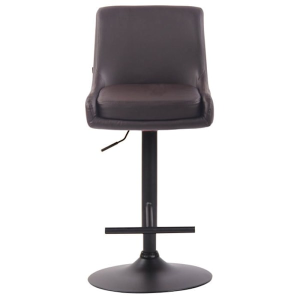 Barstol med fotstöd i modern design, syntetiskt brunt, ben i krommetall TDB10432 kastanj