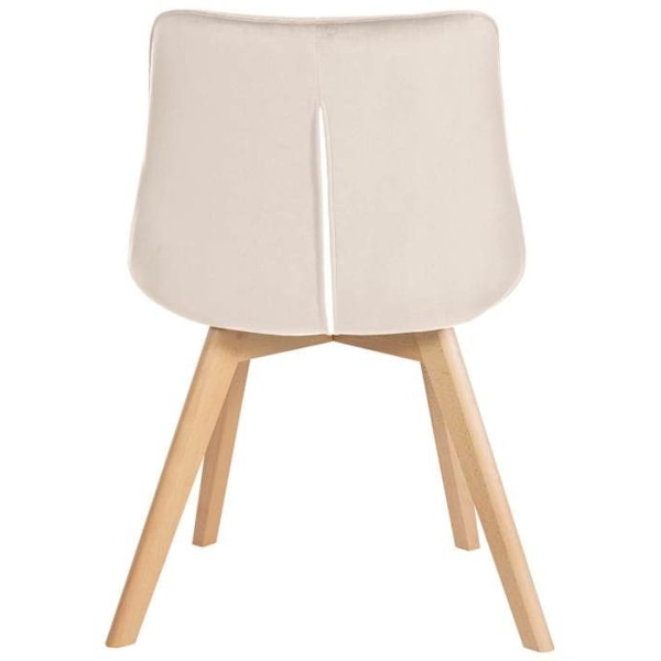 Pakke med 2 designermiddagsstole i skandinavisk stil med firkantede syninger i cremelæder og lysetræsbade 10_0001684 kastanj