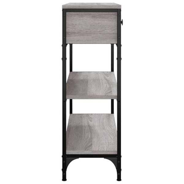 Praktisk konsolbord med opbevaringsskuffer og hylder 72,5 x 25 x 75 cm grå ingeniørtræ DEC032233 kastanj