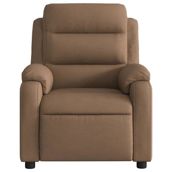 TV lazy chair med komfortabel polstring og manuel vippefunktion i brunt stof DEC028039 kastanj