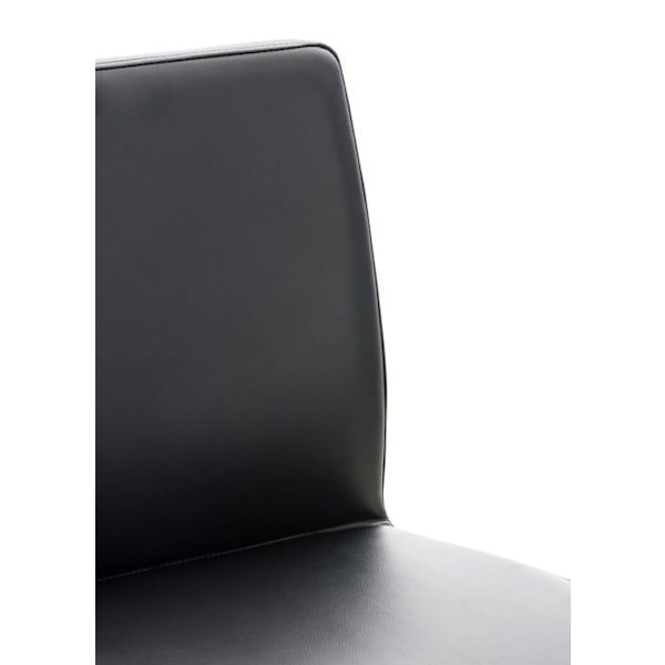 Barstool x1 korkeudensäätö ja 360° kääntyvä, pyöreä musta metallialusta, musta PVC-istuin 10_0004566 Metall