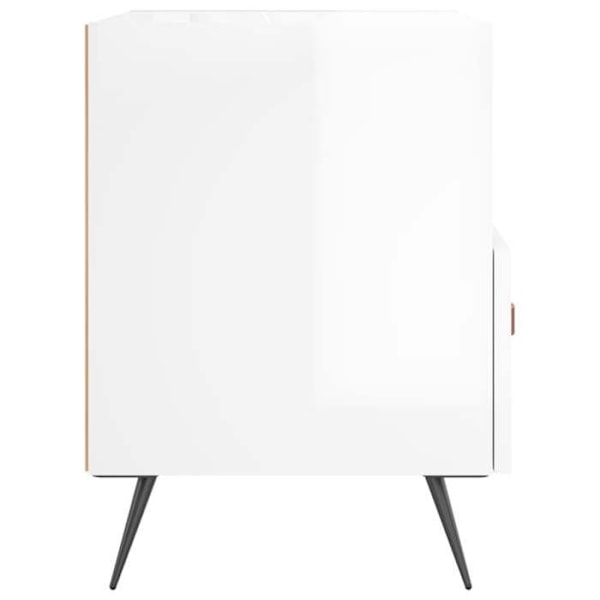 Sæt af 2 natborde med skuffe og åbent rum 40 x 35 x 47,5 cm hvidt ingeniertræ DEC034992 Vit