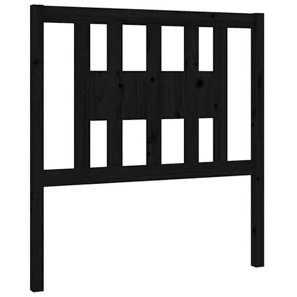 Sengetæppe til seng til soveværelse møbel 81 x 4 x 100 cm sort fyrretræ TDL0202091