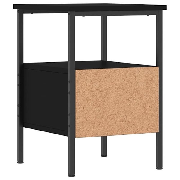 Yöpöytä laatikolla ja avoimella hyllyllä 34 x 36 x 50 cm mustaa insinööripuuta DEC034356 kastanj