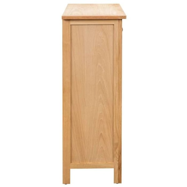 Casier til opbevaring af flasker, hylde til opbevaring op til 24 flasker vin, 72 x 32 x 90 cm, massiv egetræ brun DEC024272 kastanj