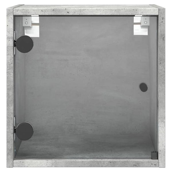 Natskuff med glasdør 35 x 37 x 35 cm grå ingeniørtræ og glas DEC033275 kastanj