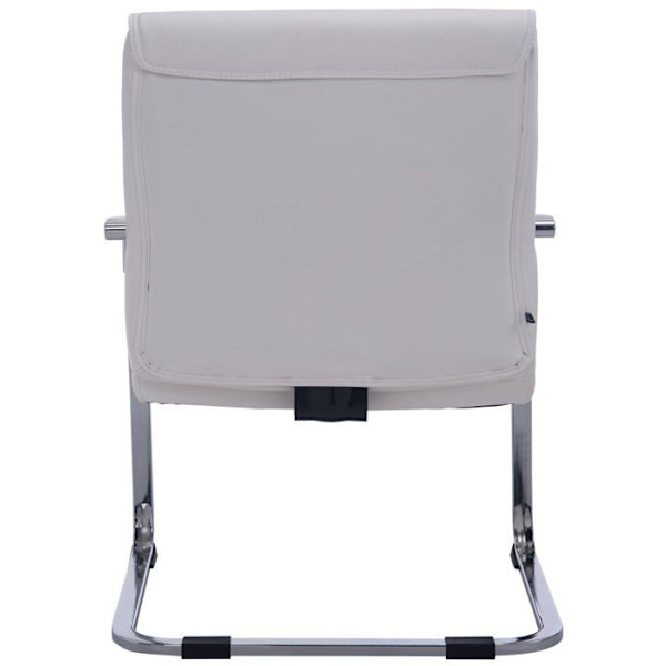Kontor stol uden hjul besøgsstol uden hjul op til 260kg i hvid PVC 10_0002775 Vit