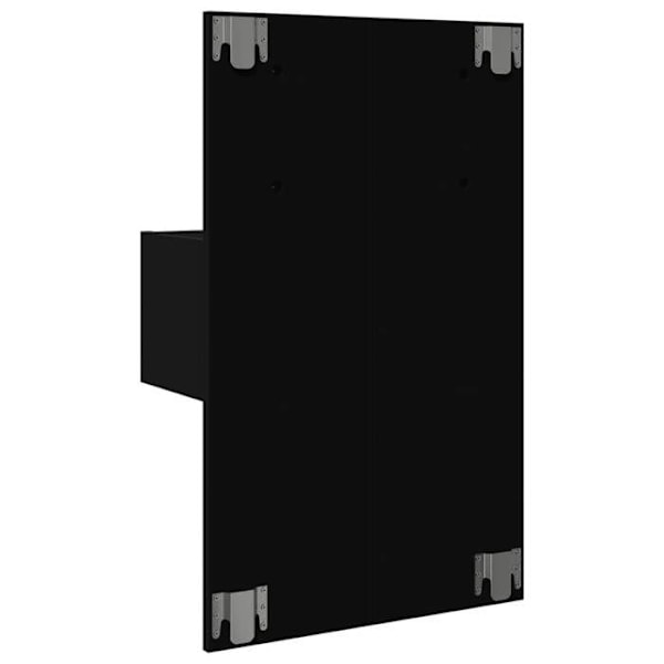 Væghængt natbord med LED-lys og skuffe 48,5 x 32,5 x 80 cm sort ingeniørt træ DEC034209 kastanj