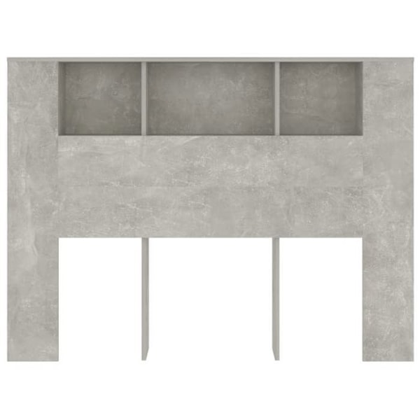 Hovedgavl - MDF - 140 cm - Grå - Opbevaring - Moderne stil Grå