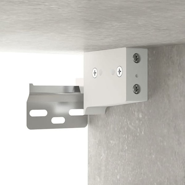 Vægmonteret natbord med skab med dør 50 x 30 x 47 cm grå ingeniørtræ DEC034301 kastanj