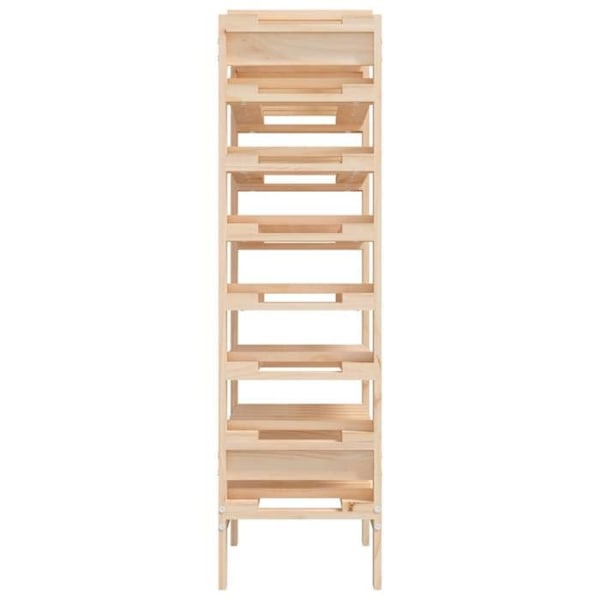 Flaskeholder hylde til opbevaring op til 40 vinflasker 61,5 x 30 x 107,5 cm i fyrretræ DEC024356 kastanj