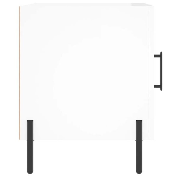 Natbord med rum og dør 40 x 40 x 50 cm hvidt ingeniørtræ og jern DEC033488 Vit
