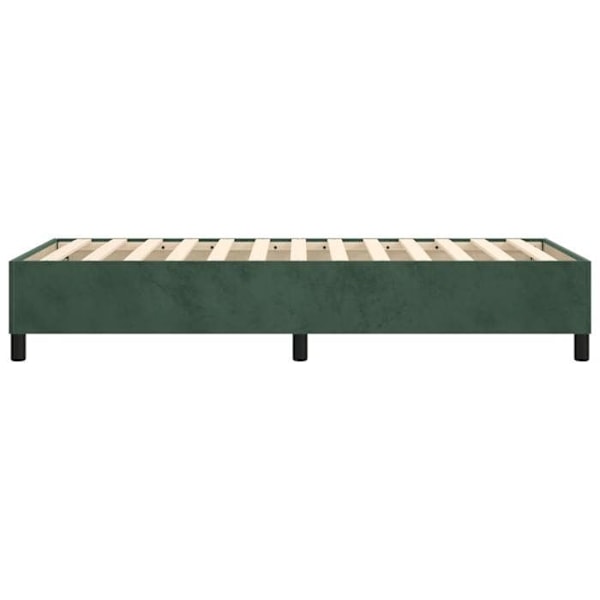 Sommier - TDL - 100x200 cm - Tumma vihreä sametti - 1 paikka - Toimitettu koottuna Mörkgrön