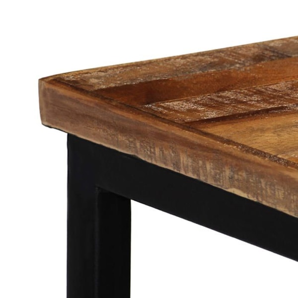 Modern consolebord sidobord 90 x 30 x 76 cm massiv återvunnen teak + stål DEC032260 Flerfärgad