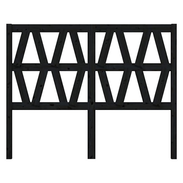 Hovedgærde til soveværelse møbel 166 x 4 x 100 cm sorte fyrretræ TDL0202207