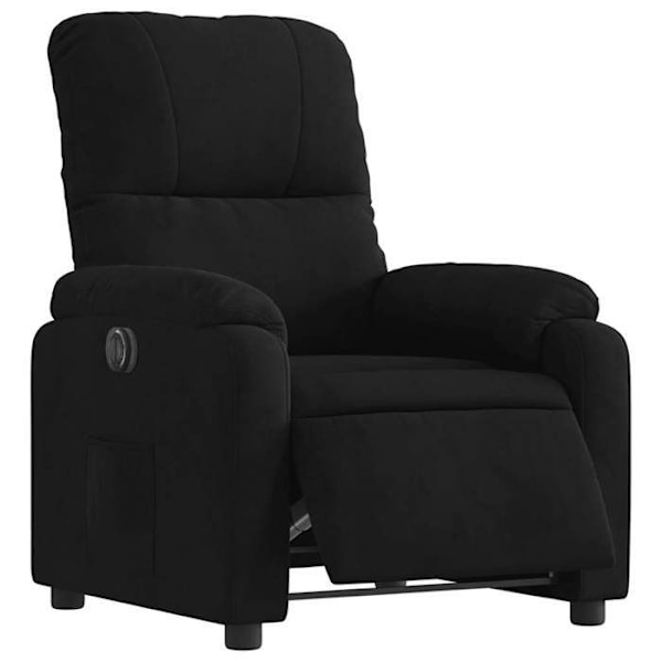 "TV-fåtölj med elektrisk lutningsfunktion, mycket bekväm i svart mikrofiber DEC028511" Svart