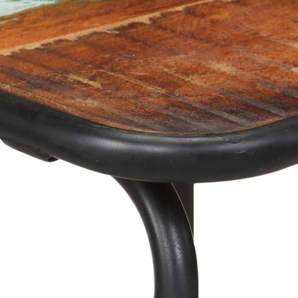 Barstools x4 korkeita tuoleja kierrätetystä puusta teräsrungolla DEC029416 kastanj