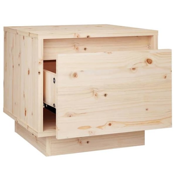 Yöpöytä laatikolla 35 x 34 x 32 cm käsittelemätöntä mäntyä DEC032902 kastanj