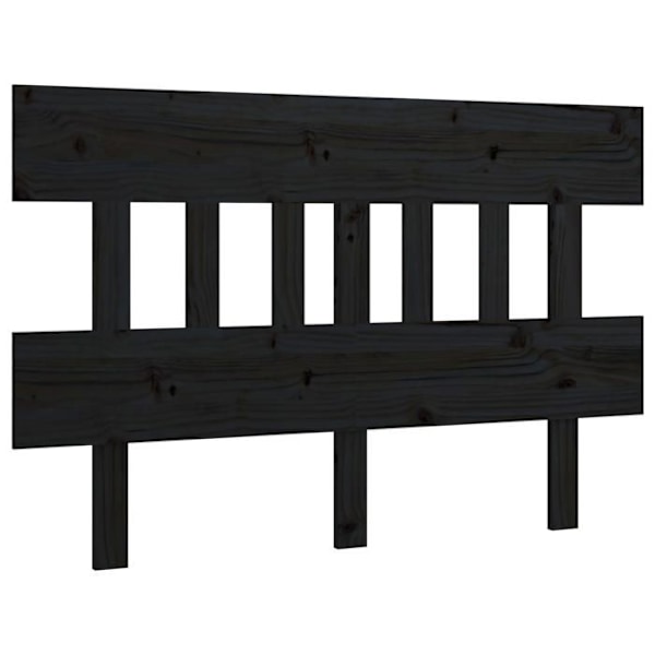 Sängynpääty lisävaruste makuuhuoneessa huonekalu 143,5 x 3 x 81 mustaa mäntyä