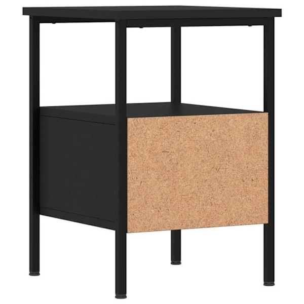 Sæt med 2 natborde med skuffe og hylde 34 x 36 x 50 cm sort ingeniørtræ DEC035469 kastanj