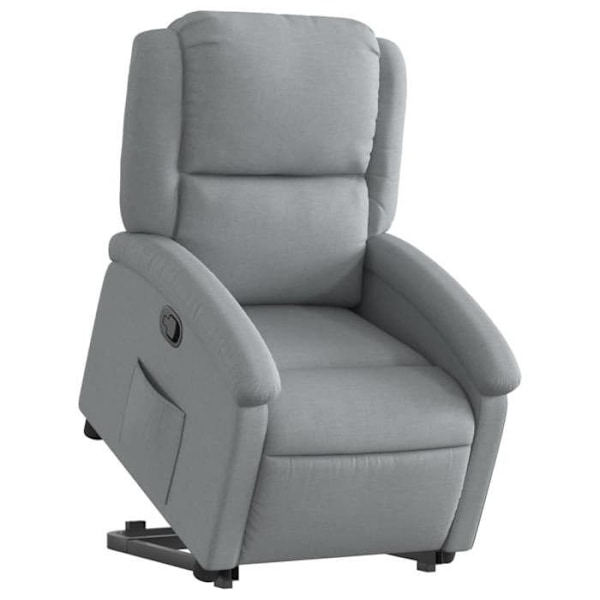 Fauteuil relax TV med komfortabel polstring, elektrisk løftefunktion i lys gråt stof DEC027907 Grå