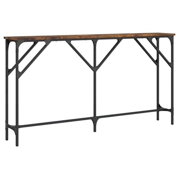 Konsolbord praktiskt för en organiserad entré 140 x 23 x 75 cm ingenjörsträ och metall DEC031783 kastanj