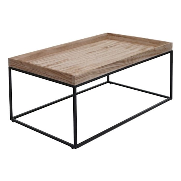 Pöytä, apupöytä puuta ja metallia 46x110x60 cm luonnollinen väri 04_0008432 kastanj