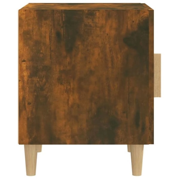 Natbord med skab med dør 40 x 40 x 50 cm i brun ingeniørtræ DEC033677 kastanj