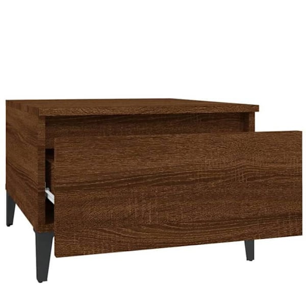 Side table coffee table with drawer 50 x 46 x 35 cm brown engineered wood DEC032405 kastanj