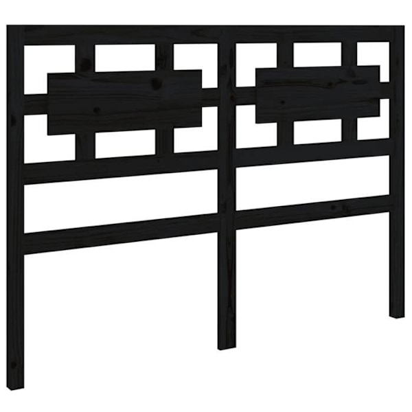 Hovedgærde til seng, soveværelse, møbel 205,5 x 4 x 100 cm sort fyrretræ TDL0202160