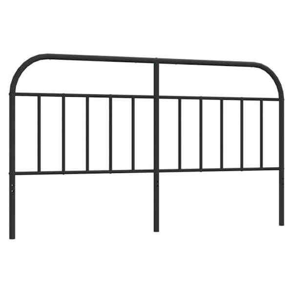 Sengegavl tilbehør soveværelse møbel 160 cm sort metal TDL0202427