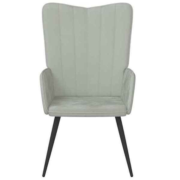 Pallotssoffa med enkel design i ljusgrå sammet DEC026674 Grå